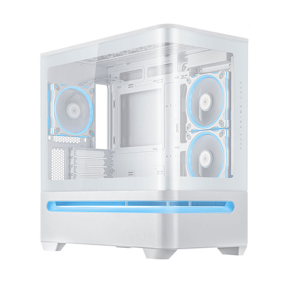 VỎ CASE ASUS PRIME AP202 TG WHITE (M-ATX/ KHÔNG FAN)